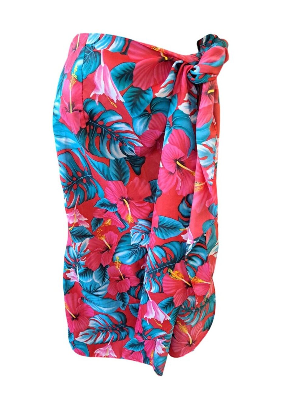 Hilo Hattie Womens Hawaiian Sarong Wrap Skirt Multicolor Tropical Floral OS